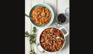 GIANT BEANS WITH FETA CHEESE AND SPINACH